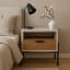 Native Decor Agatha Oak Bedside Table