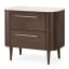 Native Decor Noir Curved Bedside Table - Dark Brown