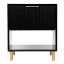Native Decor Florence Fluted Bedside Table - Black