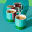 La Cafetiere Utopian Lines Ceramic Espresso Cup, 120ml - Green