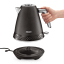 DeLonghi Diadema Cordless Electric Kettle, 1.7L - Black Metal