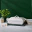 white Le Creuset Stoneware Heritage Rectangular Baking Dish with Lid, 33cm