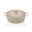 Le Creuset Signature 6.3 Litre Oval Cast Iron Casserole, 31cm Meringue