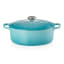 Le Creuset Signature 4.7 Litre Oval Cast Iron Casserole, 29cm Caribbean Blue