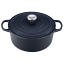 Le Creuset Signature 5.3 Litre Round Cast Iron Casserole, 26cm Matte Navy