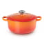 Le Creuset Signature 5.3 Litre Round Cast Iron Casserole, 26cm Flame