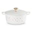 Le Creuset Signature 3.3 Litre Round Cast Iron Casserole, 22cm - Hearts White