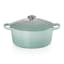 Le Creuset Signature 3.3 Litre Round Cast Iron Casserole, 22cm Sage