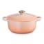 Le Creuset Peche Signature 2.4 Litre Round Cast Iron Casserole, 20cm
