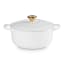 Le Creuset Signature 2.4 Litre Round Cast Iron Casserole, 20cm - White