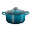 Le Creuset Signature 1.8 Litre Round Cast Iron Casserole, 18cm - Deep Teal