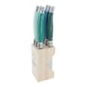 Laguiole by Andre Verdier Steak Knife Set with Stand, 6-Piece - Terra Mix