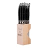 Laguiole by Andre Verdier Steak Knife Set with Stand, 6-Piece - Black