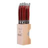 Laguiole by Andre Verdier Steak Knife Set with Stand, 6-Piece - Laguiole Cherry