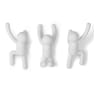 Umbra Buddy Moulded Wall Hooks, Set of 3 - White 