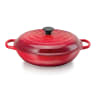 Le Creuset Signature 3.5 Litre Shallow Casserole, 30cm - Cerise (Cherry)
