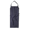 DSA Butcher Stripe Full Bib Apron - Blue