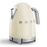 Smeg Retro Variable Temperature Cordless Kettle, 1.7L - Cream