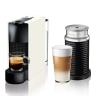 Nespresso Essenza Bundle Mini Automatic Espresso Machine with Aeroccino Milk Frother - Square Pure White