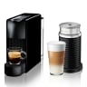 Nespresso Essenza Bundle Mini Automatic Espresso Machine with Aeroccino Milk Frother - Square Piano Black
