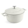 MasterClass Cast Aluminium 2.5L Casserole Pot, 20cm - Cream