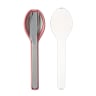 Mepal Ellipse Cutlery Set & Case, 3-Piece - Nordic Pink