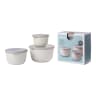 Mepal Cirqula Deep Bowl Set, 3-Piece - Nordic White