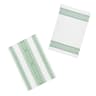 KitchenCraft Jacquard Tea Towels, Set of 2 - Green