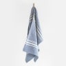 Barrydale Hand Weavers Small Contemporary Variegated Striped Towel - Indigo