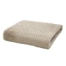 Terry Lustre Waffle Weave Bath Sheet, 525gsm - Stone