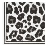 Tavola Leopard Biodegradable Paper Napkins, Pack of 25 - Black