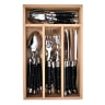 Laguiole by Andre Verdier Classic Cutlery Set, 24-Piece - Black