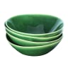 Mervyn Gers Wide Lip Bowls, Set of 4 - Fig Green