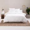 Linen House Providence White Waffle Cotton Duvet Set - King 