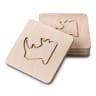 Native Decor Coasters, Set of 4 - Rhino 