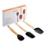Le Creuset Craft Silicone Spatulas, Set of 3 - Black
