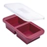 Souper Cubes 2-Cup Silicone Food Storage Tray with Lid - Cranberry