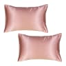 Dear Deer Satin Pillow Slip, Set of 2 - Blush