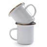 Barebones Enamel Espresso Cups, Set of 2 - Eggshell