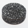 Alkaline Terrazzo Coasters, Set of 4 - Black and White Terrazzo