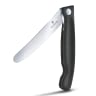 Victorinox Swiss Classic Round Foldable Serrated Paring Knife, 11cm - Black