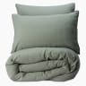 Thread Office Sage Washed Cotton Duvet Cover Set - Queen 