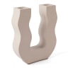 Alkaline Wavy U-Shaped Candlestick Holder - Nude