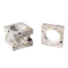 Alkaline Terrazzo Napkin Rings, Set of 4 - White with Multi-pink and Green 