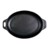 Victoria Enamelled Oval Serving Cast Iron Griddle - Medium 