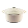 Sagenwolf Enamelled Cast Iron Casserole Pot, 28cm - Gloss White
