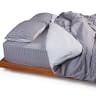 Thread Office Charcoal Cotton Yarn Dye Stripe Duvet Cover Set - Super King 