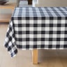 Linen House Revana Black Check Tablecloth - 10-Seater 