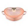 Le Creuset Signature Cast Iron Shallow Heart Casserole, 20cm - Peche