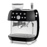 Smeg Retro Manual Espresso Coffee Machine with Grinder - Black